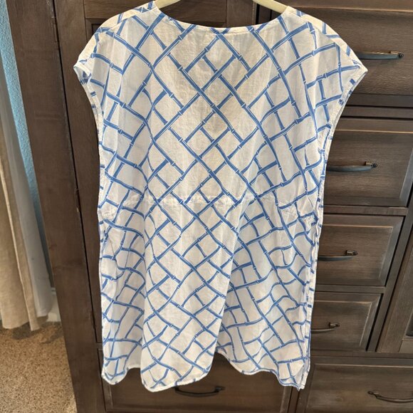 Beaufort Bonnet Company Blue Bamboo Print Cotton Swim Cover-Up XS/S Vacation - Picture 5 of 7